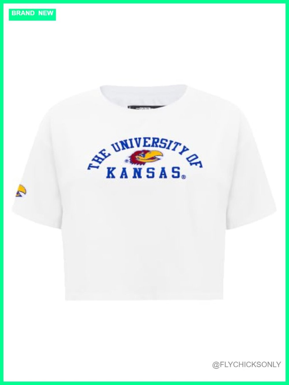 NCAA Kansas Jayhawks Cotton Boxy Tee Short Sleeve Crew Neck